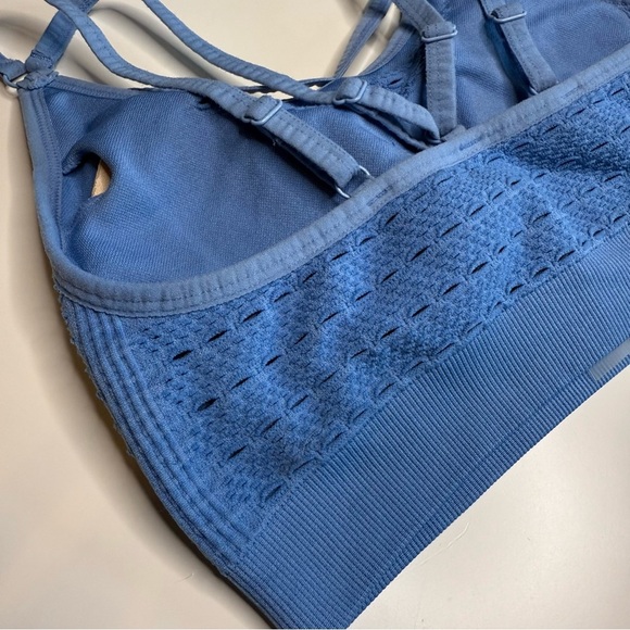 Gymshark Blue Dry Moisture Management Sports Bra Size Small GUC - Picture 4 of 8